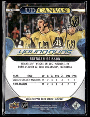 2024-25 Upper Deck Series 1 Hockey Canvas Young Guns #C-102 Brendan Brisson (2)