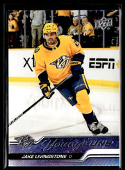 2023-24 Upper Deck Series 1 Young Guns Jake Livingstone #245 hockey single