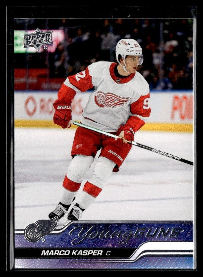 Marco Kasper - #241 Young Guns hockey card from 2023-24 Upper Deck Series 1