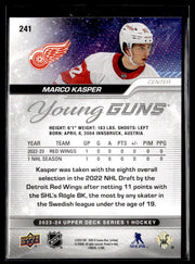 2023-24 Upper Deck Series 1 Hockey Young Guns #241 Marco Kasper (2)