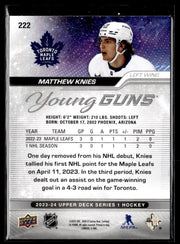 2023-24 Upper Deck Series 1 Hockey Young Guns #222 Matthew Knies (2)