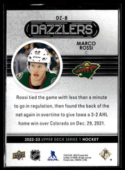 2022-23 Upper Deck Series 1 Hockey Dazzlers Green #DZ-8 Marco Rossi (2)