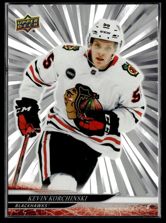 Hockey single: Kevin Korchinski #44 (Outburst) from 2024-25 Upper Deck Series 1