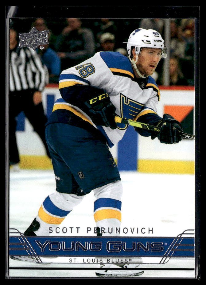 Scott Perunovich - #T-87 Young Guns hockey card from 2021-22 Upper Deck Extended Series