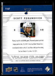 2021-22 Upper Deck Extended Series Hockey Young Guns #T-87 Scott Perunovich (2)