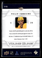 2021-22 Upper Deck Extended Series Hockey Young Guns #T-93 Philip Tomasino (2)