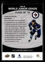 2022-23 Upper Deck Series 2 Hockey World Junior Grads Gold #WG-18 Nikolaj Ehlers (2)