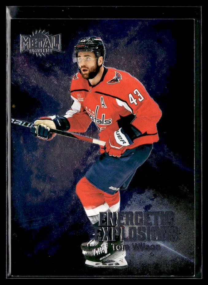 Tom Wilson - #EE-21 Energetic Explosions hockey card from 2023-24 Upper Deck Metal Universe
