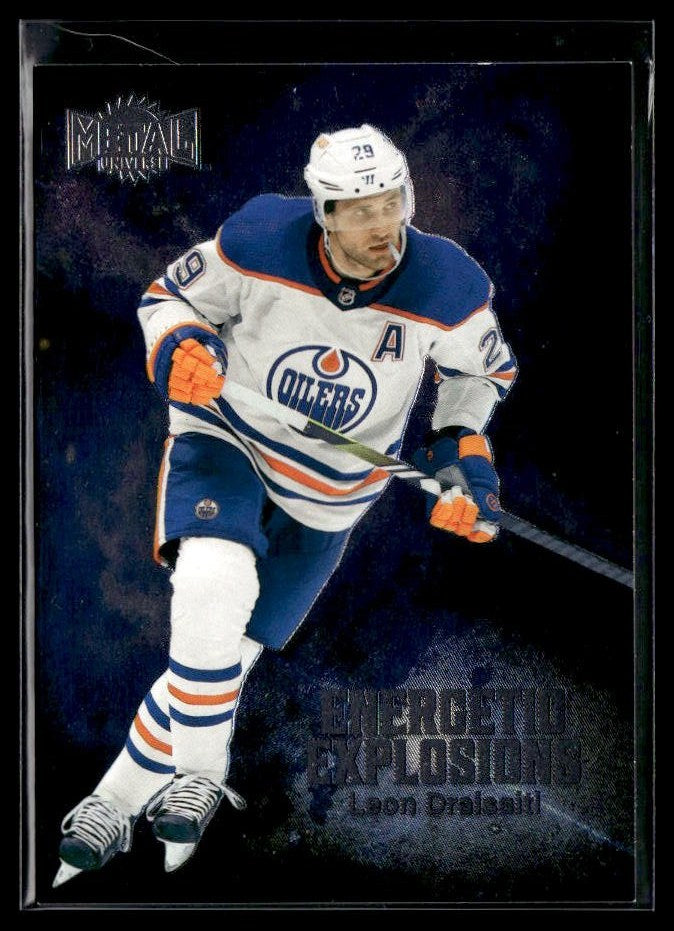 2023-24 Upper Deck Metal Universe Hockey -  Energetic Explosions hockey card from 2023-24 Upper Deck Metal Universe
