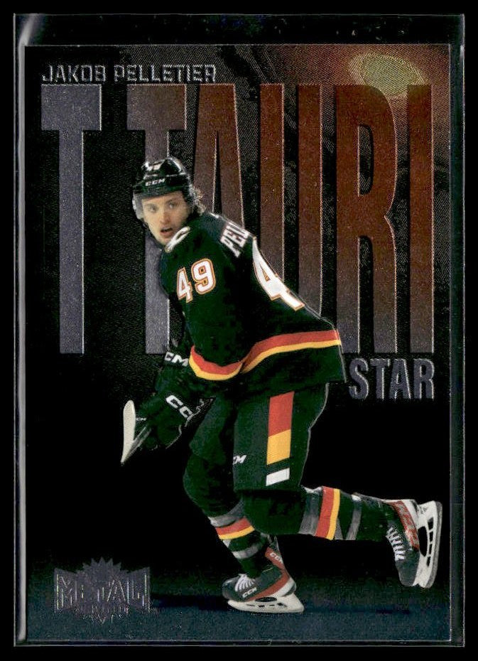 Jakob Pelletier - #TTP-2 T Tauri Star hockey card from 2023-24 Upper Deck Metal Universe