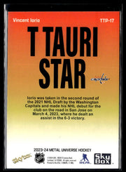 2023-24 Upper Deck Metal Universe Hockey Tauri Star #TTP-17 Vincent Iorio (2)