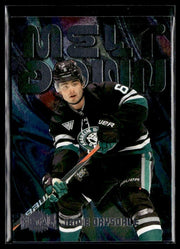 Jamie Drysdale - #M9 Melt Down hockey card from 2023-24 Upper Deck Metal Universe