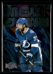 Victor Hedman - #M16 Melt Down hockey card from 2023-24 Upper Deck Metal Universe