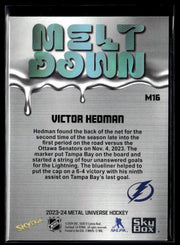 2023-24 Upper Deck Metal Universe Hockey Melt Down #M16 Victor Hedman (2)