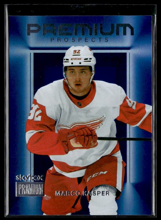 Hockey single: Marco Kasper #PP-5 (Premium Prospects) from 2023-24 Upper Deck Metal Universe