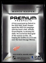 2023-24 Upper Deck Metal Universe Hockey Premium Prospects #PP-5 Marco Kasper (2)