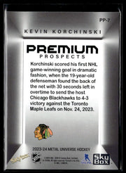 2023-24 Skybox Metal Universe Metal Universe Premium Prospects Kevin Korchinski (2)