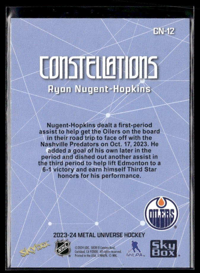 2023-24 Upper Deck Metal Universe Hockey Constellations Ryan Nugent-Hopkins (2)