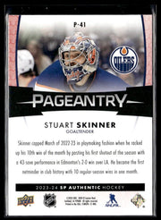 2023-24 Upper Deck SP Authentic Hockey Pageantry #P-41 Stuart Skinner (2)