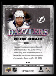 2026-27 Upper Deck Series 1 Hockey Dazzlers Blue #DZ-27 Victor Hedman (2)