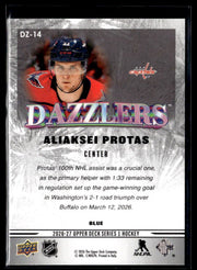 2026-27 Upper Deck Series 1 Hockey Dazzlers Blue #DZ-14 Aliaksei Protas (2)