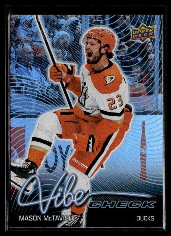 Mason McTavish - #VC-31 Vibe Check hockey card from 2026-27 Upper Deck Series 1