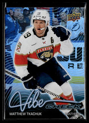 Hockey single: Matthew Tkachuk #VC-10 (Vibe Check) from 2026-27 Upper Deck Series 1