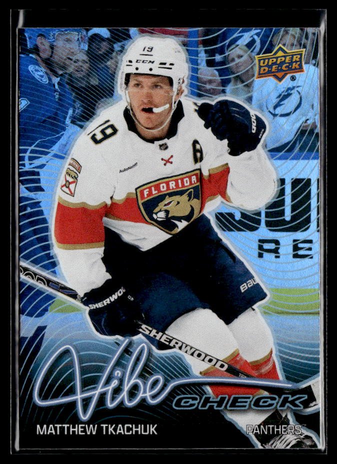 Hockey single: Matthew Tkachuk #VC-10 (Vibe Check) from 2026-27 Upper Deck Series 1