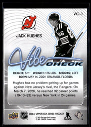 2026-27 Upper Deck Series 1 Hockey Vibe Check #VC-1 Jack Hughes (2)