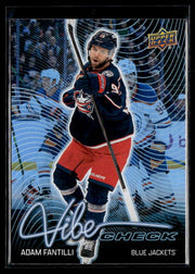 Hockey single: Adam Fantilli #VC-15 (Vibe Check) from 2026-27 Upper Deck Series 1