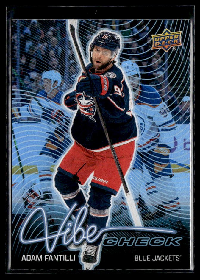 Hockey single: Adam Fantilli #VC-15 (Vibe Check) from 2026-27 Upper Deck Series 1