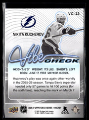 2026-27 Upper Deck Series 1 Hockey Vibe Check #VC-23 Nikita Kucherov (2)