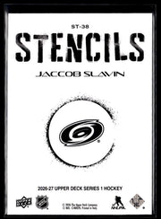 2026-27 Upper Deck Series 1 Hockey Stencils #ST-38 Jaccob Slavin (2)
