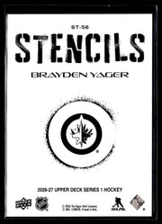 2026-27 Upper Deck Series 1 Hockey Stencils #ST-56 Brayden Yager (2)