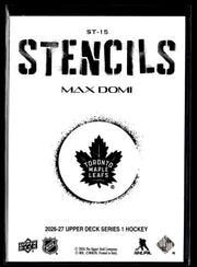 2026-27 Upper Deck Series 1 Hockey Stencils #ST-15 Max Domi (2)