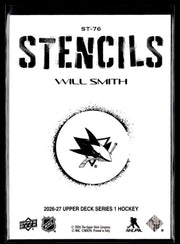 2026-27 Upper Deck Series 1 Hockey Stencils #ST-76 Will Smith (2)