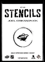 2026-27 Upper Deck Series 1 Hockey Stencils #ST-26 Joel Eriksson Ek (2)