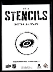 2026-27 Upper Deck Series 1 Hockey Stencils #ST-16 Seth Jarvis (2)