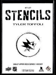 2026-27 Upper Deck Series 1 Hockey Stencils #ST-27 Tyler Toffoli (2)