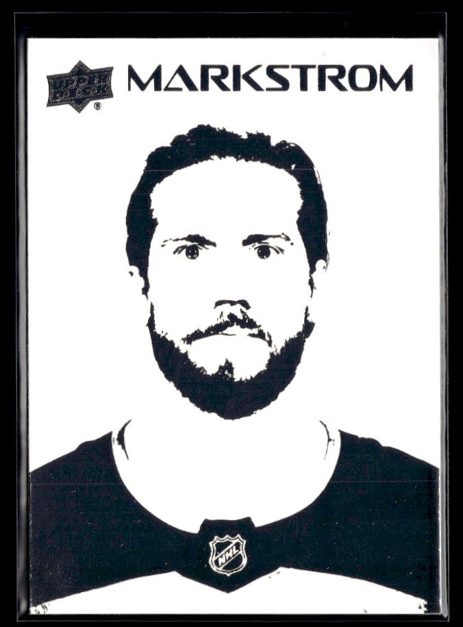 Hockey single: Jacob Markstrom #ST-47 (Stencils) from 2026-27 Upper Deck Series 1