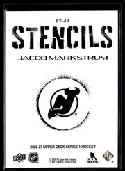 2026-27 Upper Deck Series 1 Hockey Stencils #ST-47 Jacob Markstrom (2)