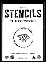 2026-27 Upper Deck Series 1 Hockey Stencils #ST-83 Filip Forsberg (2)
