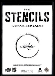 2026-27 Upper Deck Series 1 Hockey Stencils #ST-80 Ryan Leonard (2)
