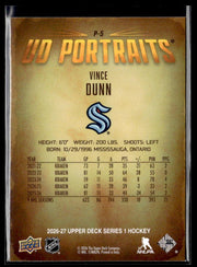 2026-27 Upper Deck Series 1 Hockey UD Portraits #P-5 Vince Dunn (2)
