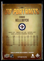 2026-27 Upper Deck Series 1 Hockey UD Portraits #P-8 Connor Hellebuyck (2)