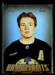 Hockey single: Charlie McAvoy #P-18 (UD Portraits) from 2026-27 Upper Deck Series 1