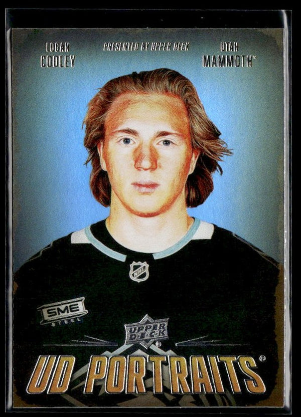 Hockey single: Logan Cooley #P-12 (UD Portraits) from 2026-27 Upper Deck Series 1
