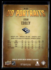 2026-27 Upper Deck Series 1 Hockey UD Portraits #P-12 Logan Cooley (2)