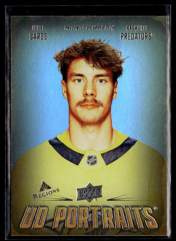 2026-27 Upper Deck Series 1 UD Portraits Juuse Saros #P-14 hockey single