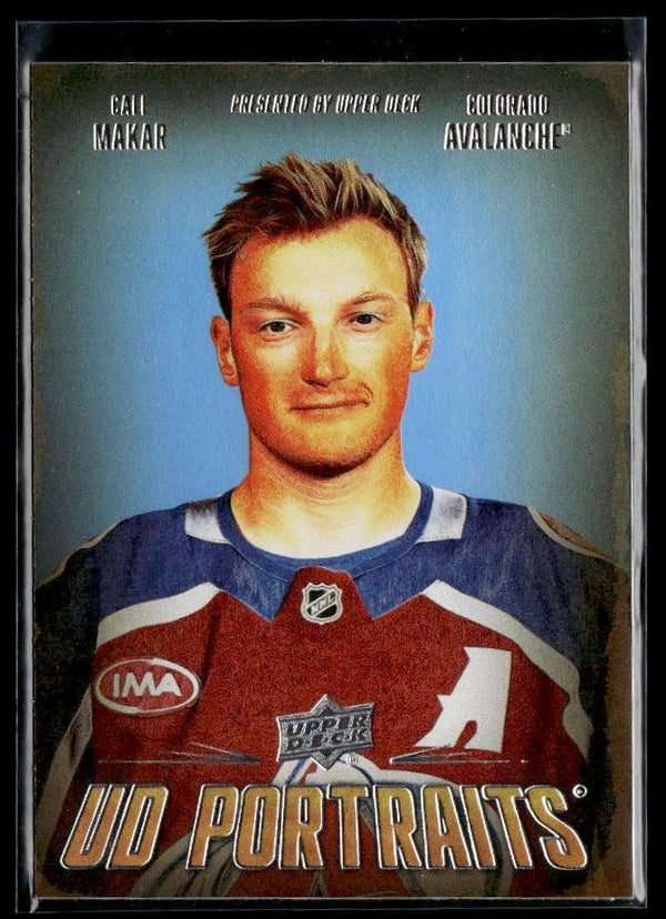Hockey single: Cale Makar #P-15 (UD Portraits) from 2026-27 Upper Deck Series 1